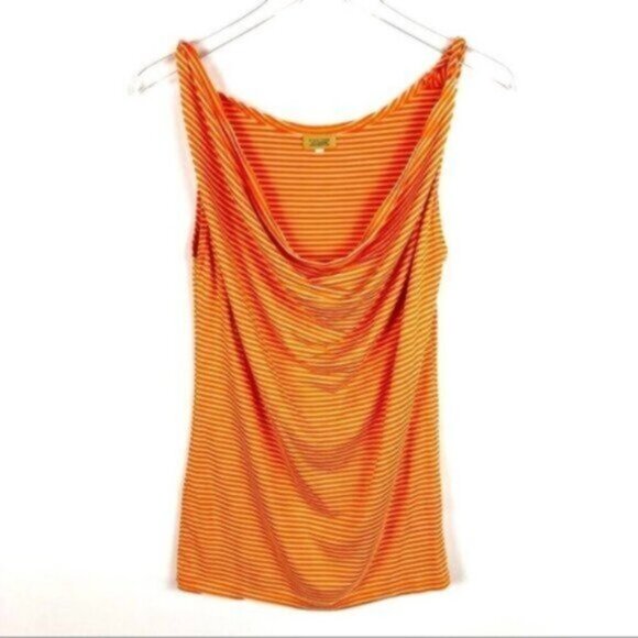 PIKO 1988 | Orange & White Stripe Sleeveless Top Size Small - Picture 1 of 7